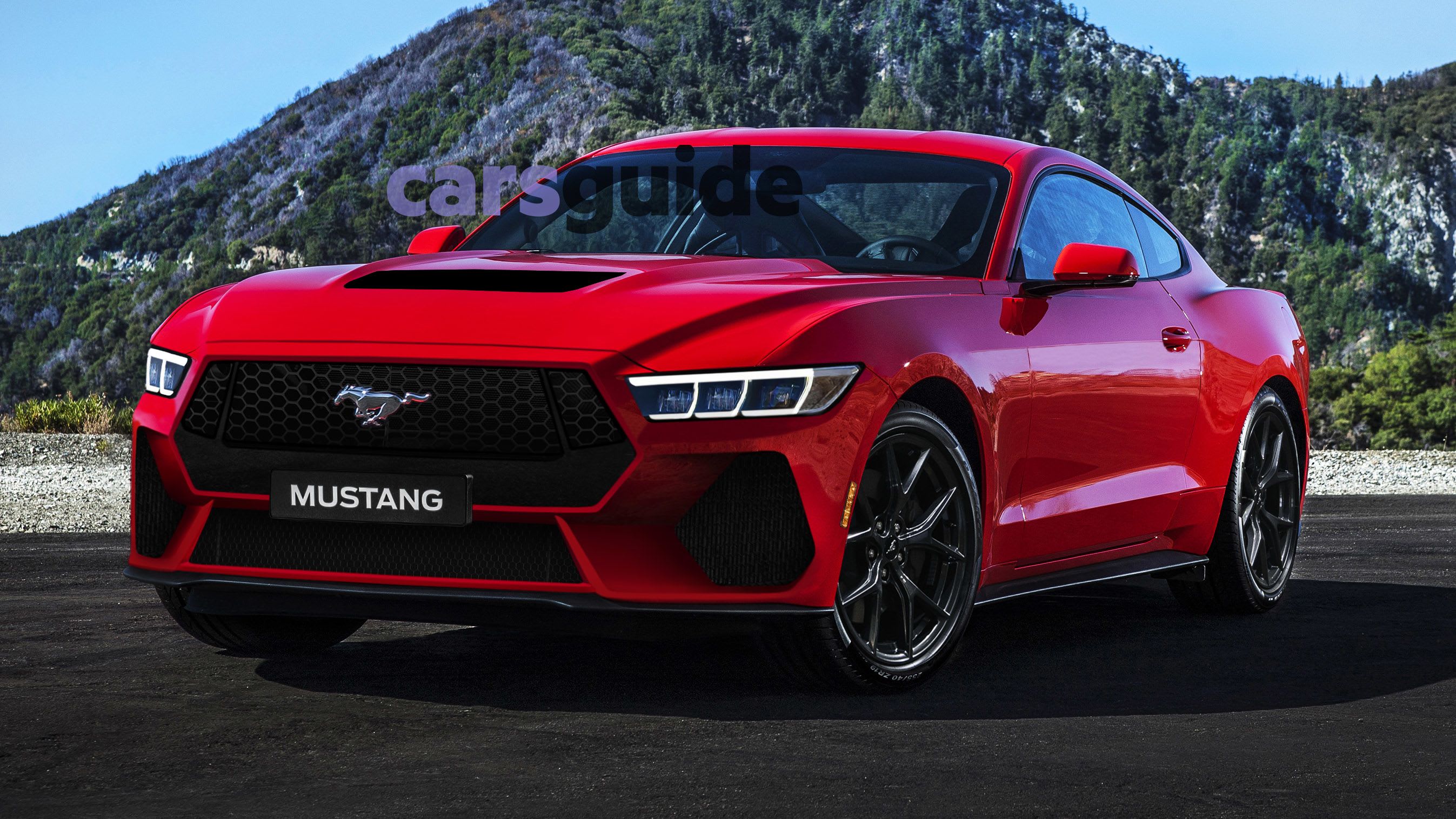 Ford Mustang Rendering Carsguide   Red 
